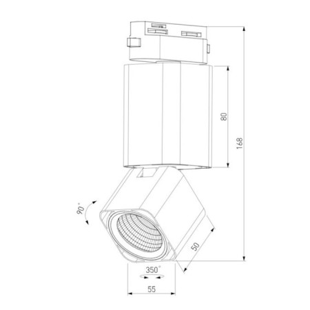 Elektrostandard track lamp, Cubus, 170x90x90 mm, 10W, LED, 950LM, 4200K, white color-2