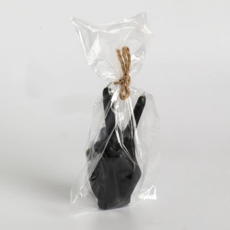 Figure candle "Hand-Peace", 10x4 cm, black-7