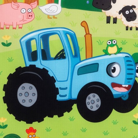 Towel Blue Blue Tractor "Cheerful Farm" 70x146 ± 2 cm, 100% cotton 160 g/m2-1