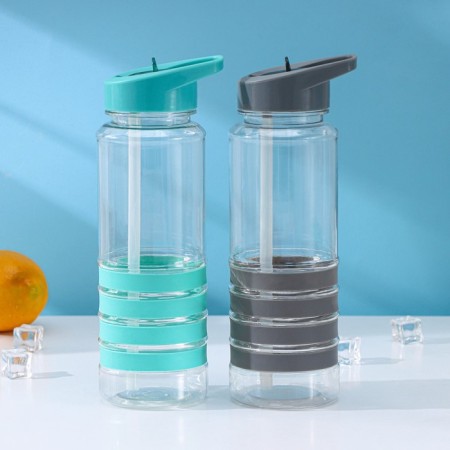 A bottle with a pipe “Sport”, 700 ml, 23.5 × 7.5 × 8.5 cm, color mix-5