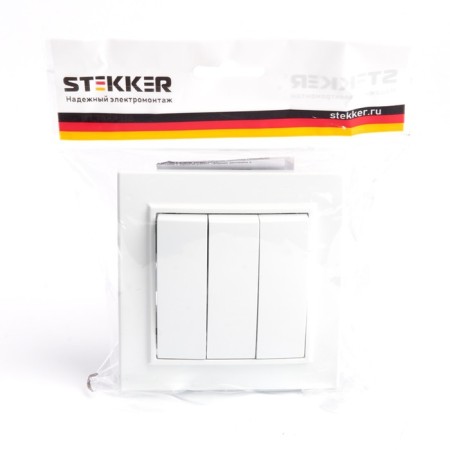 Electric circuit breaker 3-clavy, Stekker series Erna, PSW10-9007-01, White-6