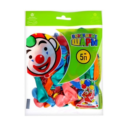Latex ball 5 ", water bombs, pastel, set of 100 pcs., Mix colors-1