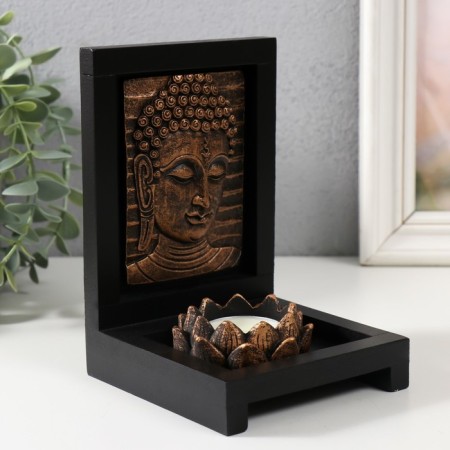 Summary tree for 1 candle "Buddha with lotus" 10.6x10.8x15.3 cm-1