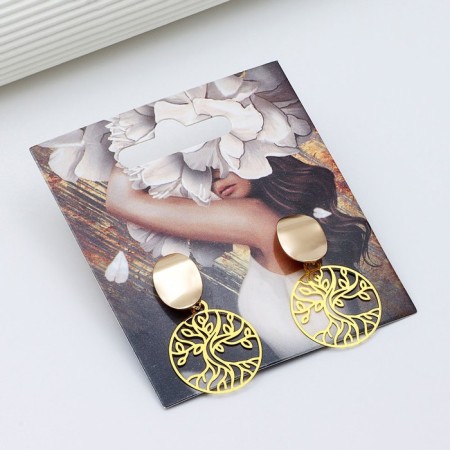 Earrings "Tenderness", 2.5 x 4 cm 1