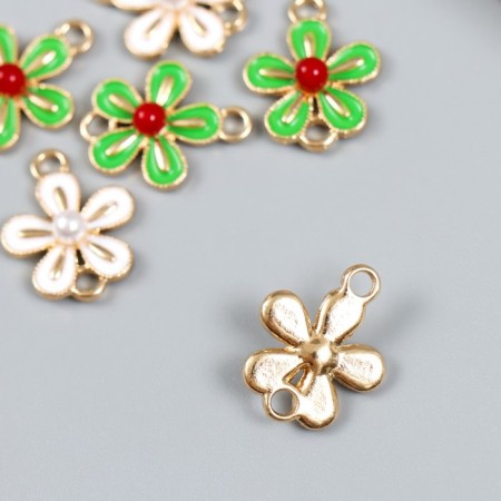 Decor for creativity Metal, plastic, enamel "Chamomile" mix 1.5x2 cm-2