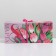 Capcake box, confectionery packaging with PVC lid, 6 cells "Tulips", March 8, 23 x 16 x 10 cm