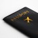 Passport cover, luggage tag, black color