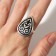 Ring "Ethnic" count pattern, color black silver, dimensionless