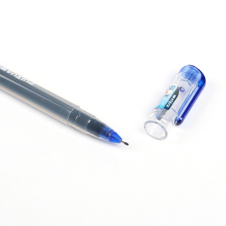 Gel pen, 0.38 mm, blue, transparent case, aer -shaped, needle -off writing node-1