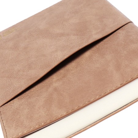 Dated 2025 diary, Escalada, A5+ 176 sheets, integral cover, artificial leather, foil embroidery, lies, block 80 g/m2, beige-14
