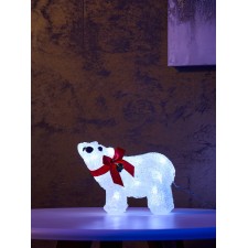 Светодиодная фигура «Мишка» 12 × 17 см, акрил, 20 LED, батарейки ААх2 (не в комплекте), свечение белое
