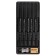 Pencils are whole, black 5 pieces + eraser + sharpener