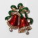 New Year! New Year's Brooch "Bells", the color is red-green in gold