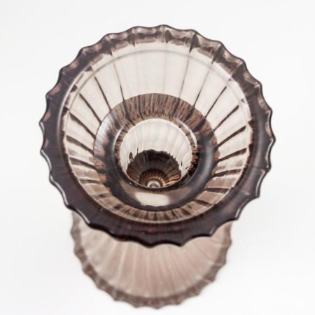 Glass of Glass for 1 candle "Vitk" gray transparent 13.5x7x7 cm-3