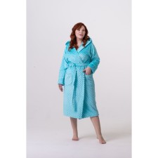 Women's robe, size 44, turquoise color
