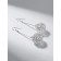 Earrings hanging "ball" interweaving, color silver, 6.5 cm
