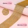 Ribbon with imitation of rhinestones, 6 cm, 1.5 m, gold color