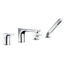 Wasserkraft Salm 2755 bath mixer, single -leaf, on board, watering can, pour 232 mm, chrome 757786