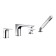 Wasserkraft Salm 2755 bath mixer, single -leaf, on board, watering can, pour 232 mm, chrome 757786