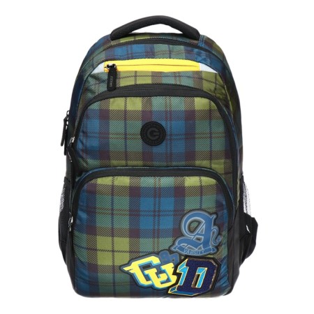 Youth backpack 45 x 32 x 23 cm, Grizzly, ergonomic back, green/blue-2