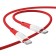 Cable Hoco X70, Type-C-Type-C, 60 W (charging laptop), 3 A, 1 m, nylon braid, red
