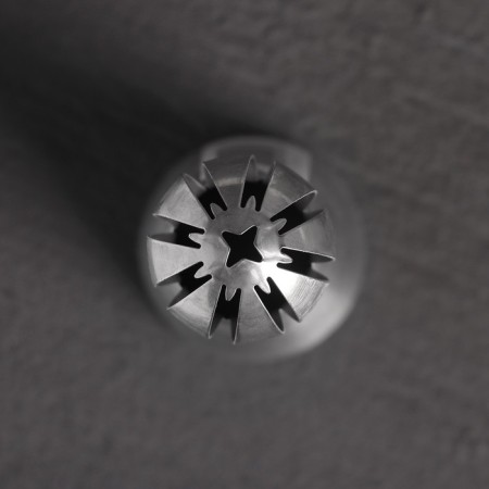 Confectionery nozzle “Spheres. Profiles with a drop and star”, D = 3 cm, 2,3 cm output, stainless steel-2