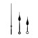 A set of 3 arrows for 55/70/77 mm watches, packing 10 pcs, black