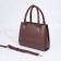 Women's bag El Masta with a zipper, outer pocket, long belt, coffee