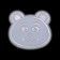 Reflective thermonacle “bear”, 6.8 × 6.5 cm, color gray color