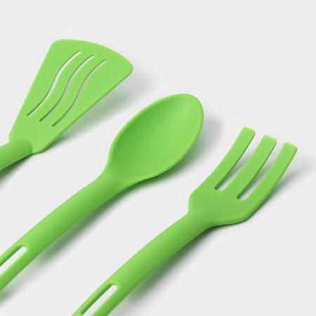 A set of kitchen utensils of the Glori shares, 3 pcs, green color-3