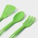A set of kitchen utensils of the Glori shares, 3 pcs, green color