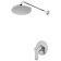 Shower system Esko set_3in1, built -in, tropical shower, mixer, brass, chrome
