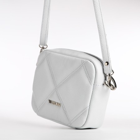Women's bag over the shoulder Textura, small size, white color-5