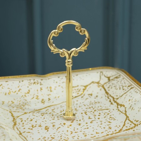 Storyta "Stone", 2 levels, beige color with gold-1