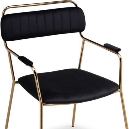 ASPEN Metal/velor Metal Carcass, gold/black 60x65x86 cm-4
