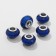 Busina "faceted ice" with sparkles, blue color in silver