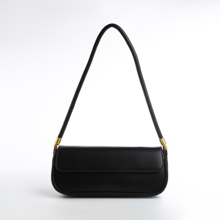 Female bag, baguette, on a magnet, black color