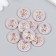 Decor for creativity Plastic "Rose in the Circle" lilac, gold 0.3x1.8x1.8 cm