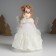 Interior doll "Angel in a white flowering dress" 8x7x16.5 cm