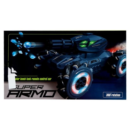 The radio -controlled “fighter” tank works on the battery, shoots hydrogel bullets, green color-13