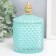 Casket Glass "Rombs and Dome" Blue with gold 14x8.2x8.2 cm