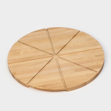 Pizza board with hidden handles of Adelica "Italiano", D = 40 cm, birch-7