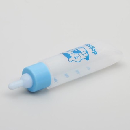 A bottle for feeding rodents of 30 ml with silicone nipple (short nose), blue-1
