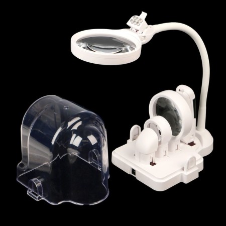 The third hand for soldering 2x, 5x, 16x, 90mm, 75mm, 37mm, BAT 4AA, 18*28cm