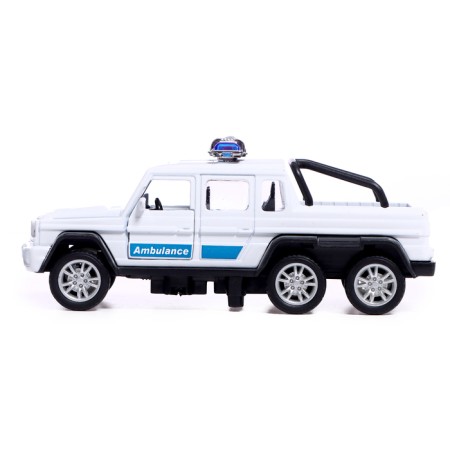 Metal machine "Jeep 6x6 of special services", 1:32, inertia, color white-1