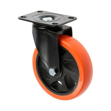 Furniture wheel CAPPIO, D = 125 mm, rotary, PVC coating