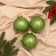 Set of balls plastic D-8 cm, 3 pcs "Thebes" green
