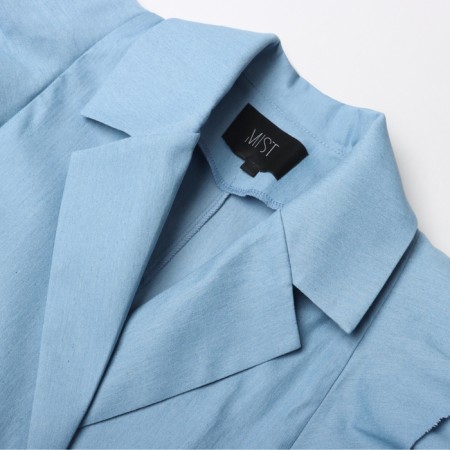 Women's jeans shirt with wax mist, p.48, blue-8