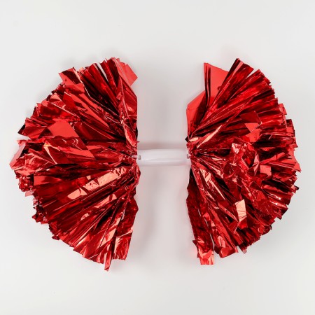 Pompom 1pc, red color, foil-2