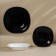 Luminarc Carine table service, glass ceramics, 18 objects, white and black color